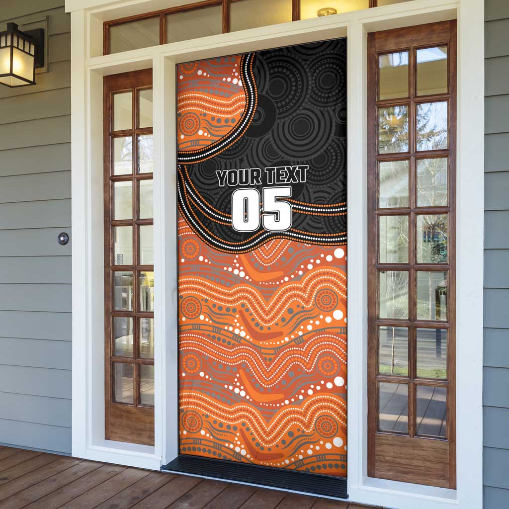 Custom Tigers Door Cover Warrior Mascot With Aboriginal Indigenous