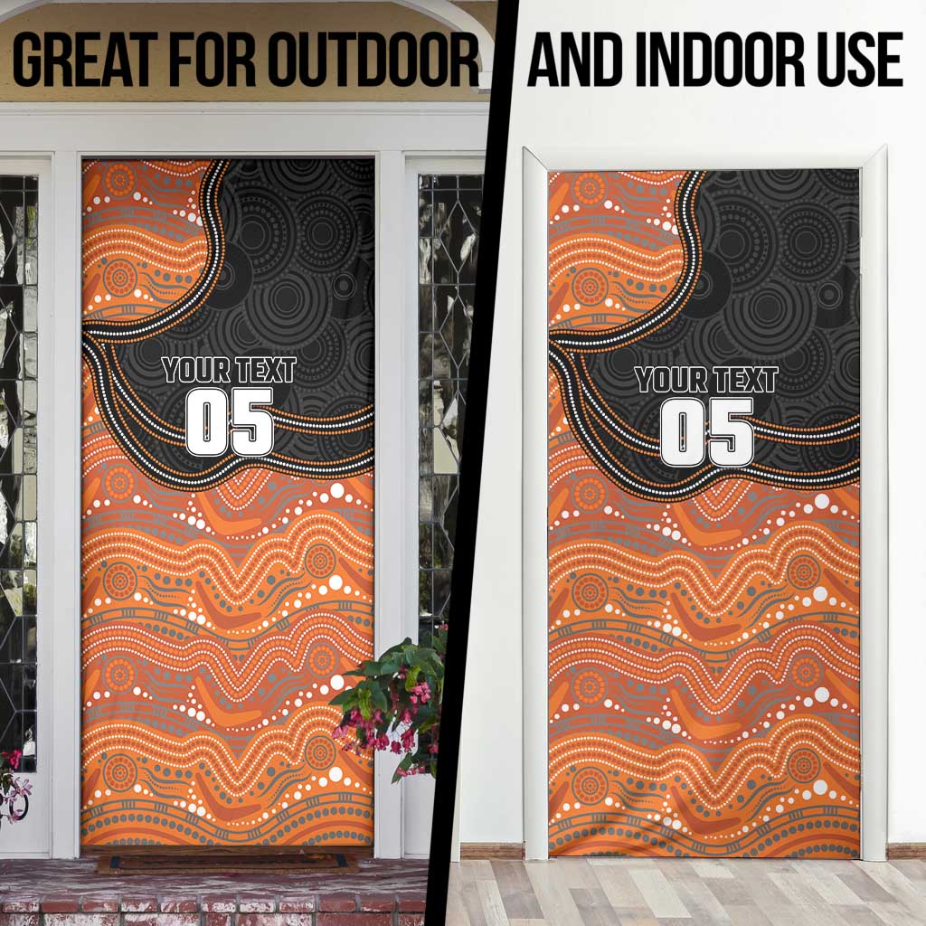 Custom Tigers Door Cover Warrior Mascot With Aboriginal Indigenous