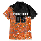 Custom Tigers Family Matching Short Sleeve Bodycon Dress and Hawaiian Shirt Warrior Mascot With Aboriginal Indigenous