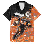 Custom Tigers Family Matching Tank Maxi Dress and Hawaiian Shirt Warrior Mascot With Aboriginal Indigenous