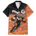Custom Tigers Hawaiian Shirt Warrior Mascot With Aboriginal Indigenous