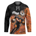 Custom Tigers Hockey Jersey Warrior Mascot With Aboriginal Indigenous
