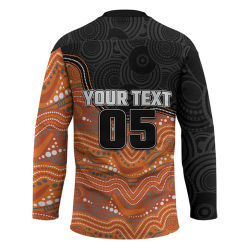 Custom Tigers Hockey Jersey Warrior Mascot With Aboriginal Indigenous