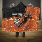 Custom Tigers Hooded Blanket Warrior Mascot With Aboriginal Indigenous