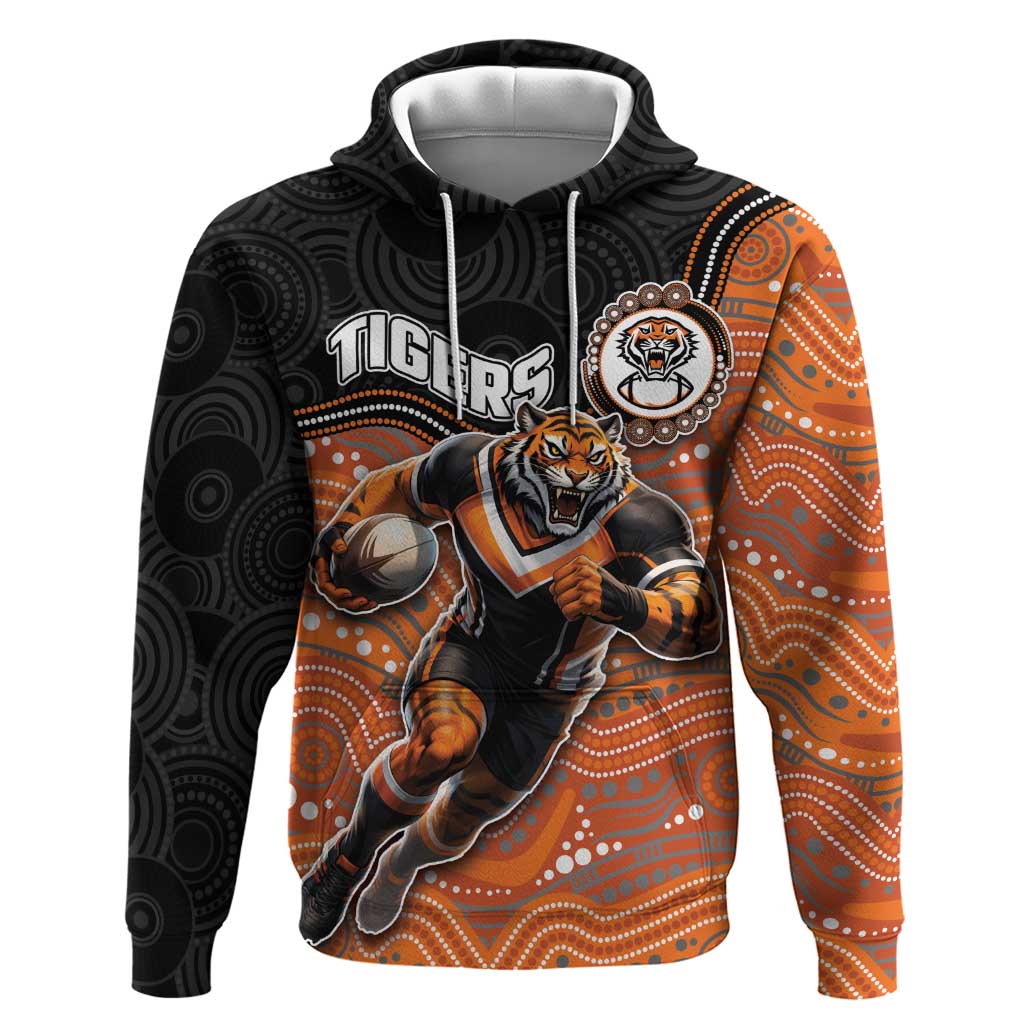 Custom Tigers Hoodie Warrior Mascot With Aboriginal Indigenous