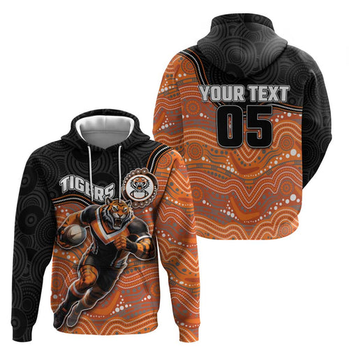 Custom Tigers Hoodie Warrior Mascot With Aboriginal Indigenous
