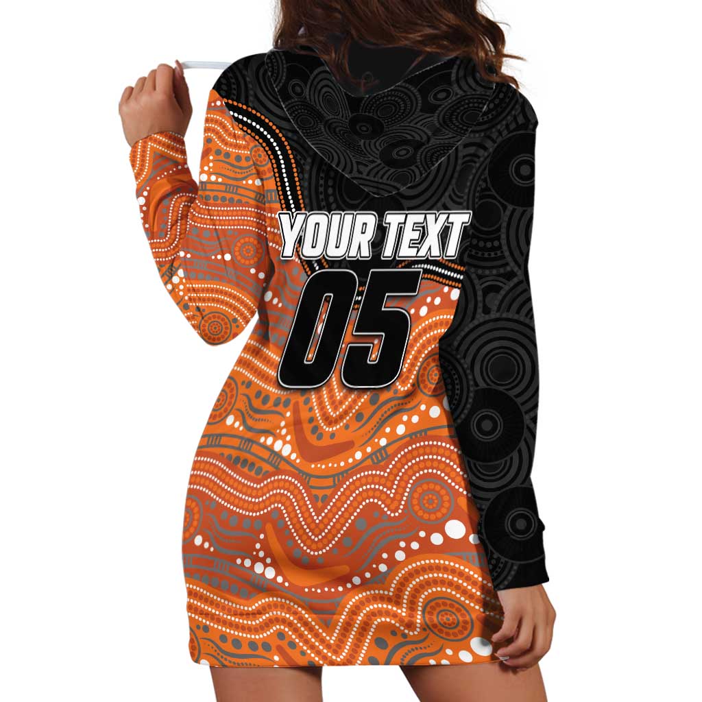 Custom Tigers Hoodie Dress Warrior Mascot With Aboriginal Indigenous