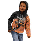 Custom Tigers Kid Hoodie Warrior Mascot With Aboriginal Indigenous