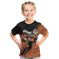 Custom Tigers Kid T Shirt Warrior Mascot With Aboriginal Indigenous