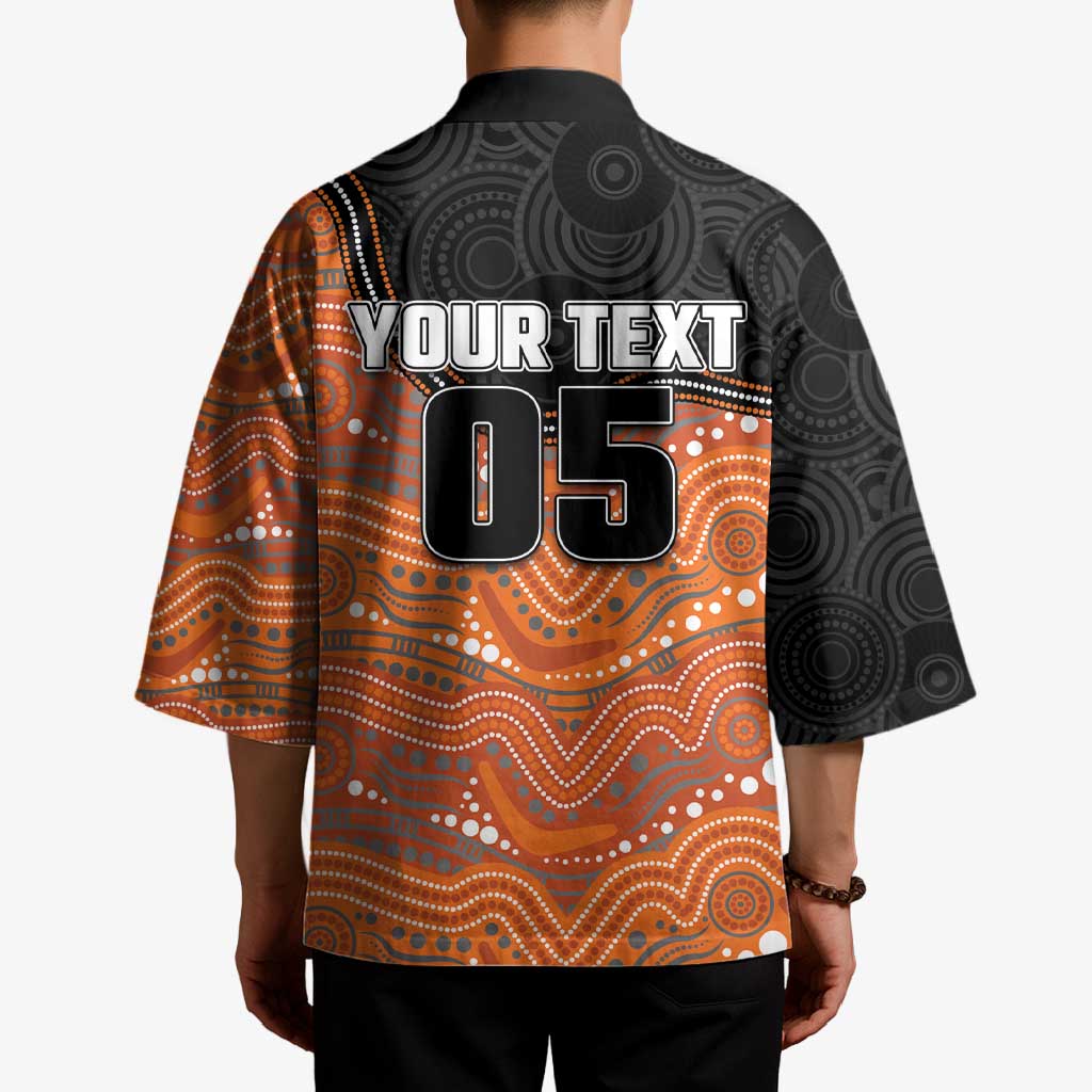 Custom Tigers Kimono Warrior Mascot With Aboriginal Indigenous