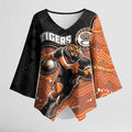 Custom Tigers Kimono Sleeve Blouse Warrior Mascot With Aboriginal Indigenous