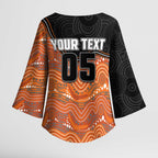 Custom Tigers Kimono Sleeve Blouse Warrior Mascot With Aboriginal Indigenous
