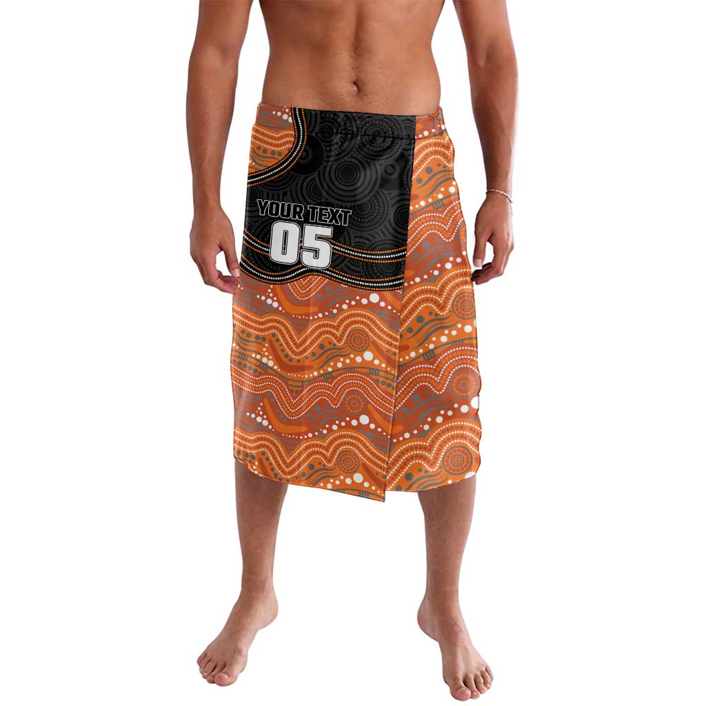 Custom Tigers Lavalava Warrior Mascot With Aboriginal Indigenous