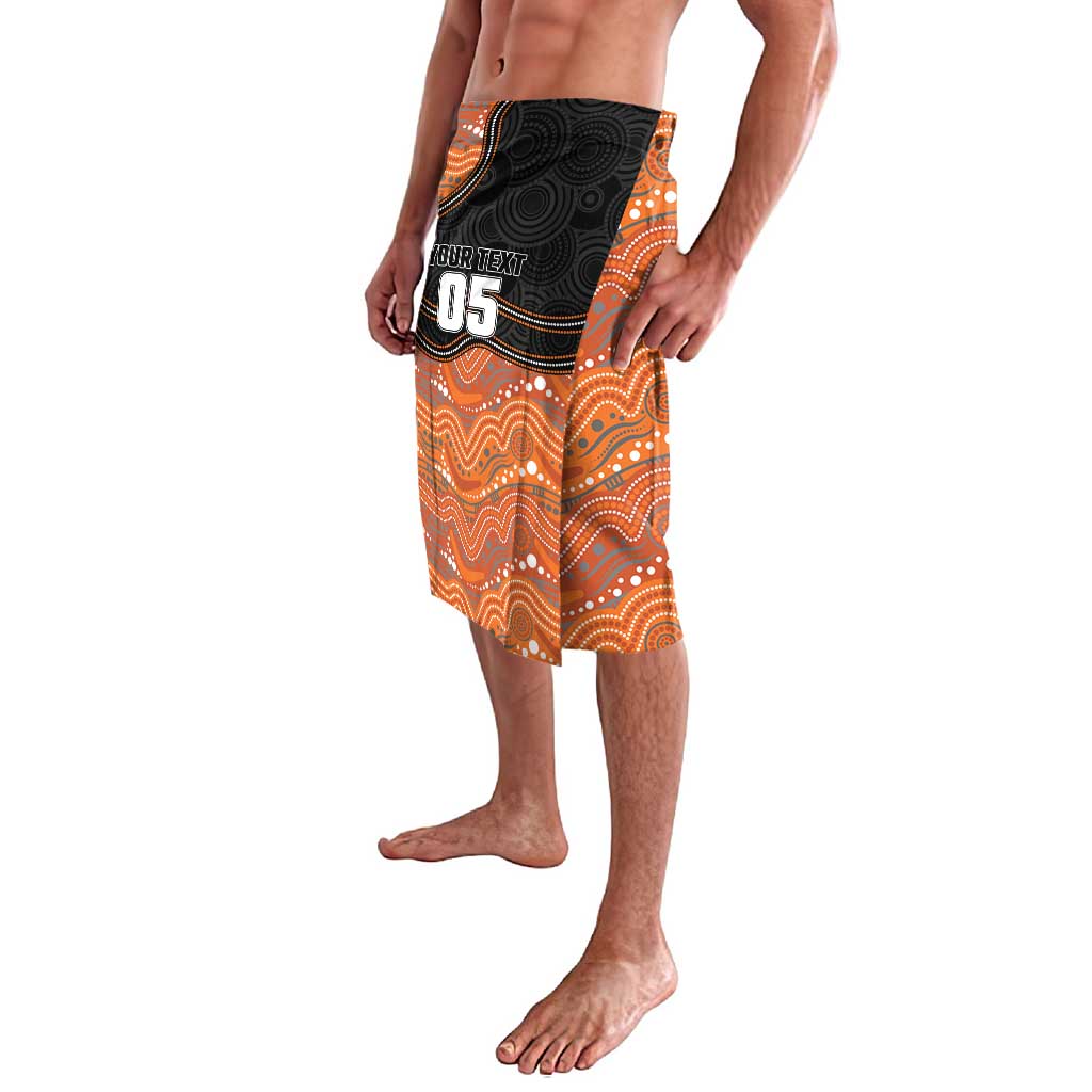 Custom Tigers Lavalava Warrior Mascot With Aboriginal Indigenous
