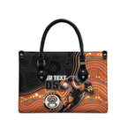 Custom Tigers Leather Bag Warrior Mascot With Aboriginal Indigenous