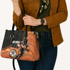 Custom Tigers Leather Bag Warrior Mascot With Aboriginal Indigenous
