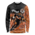 Custom Tigers Long Sleeve Shirt Warrior Mascot With Aboriginal Indigenous