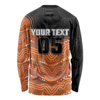 Custom Tigers Long Sleeve Shirt Warrior Mascot With Aboriginal Indigenous
