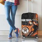 Custom Tigers Luggage Cover Warrior Mascot With Aboriginal Indigenous