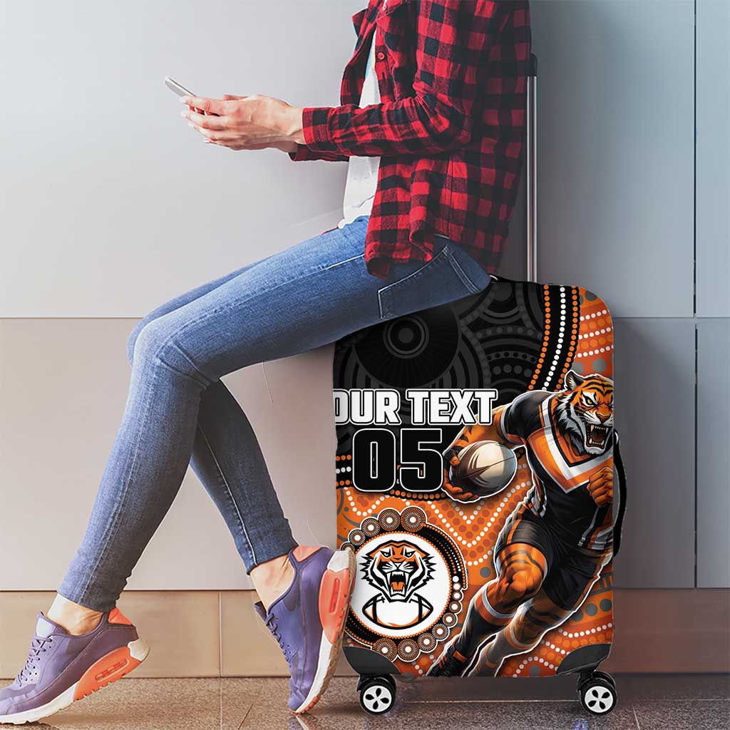 Custom Tigers Luggage Cover Warrior Mascot With Aboriginal Indigenous