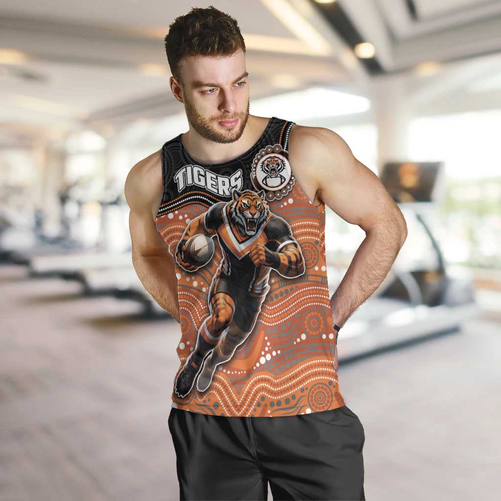 Custom Tigers Men Tank Top Warrior Mascot With Aboriginal Indigenous