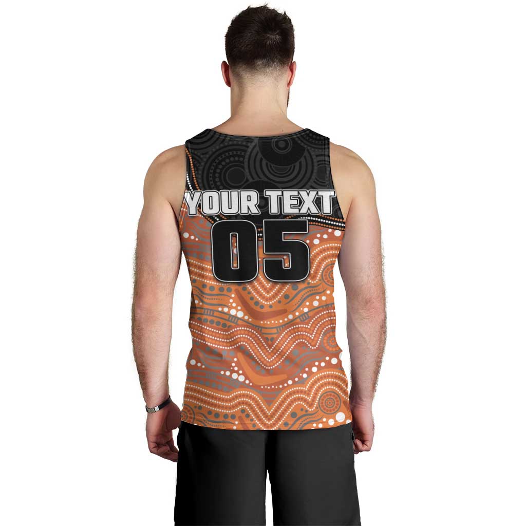 Custom Tigers Men Tank Top Warrior Mascot With Aboriginal Indigenous
