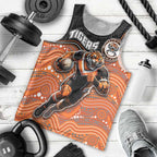 Custom Tigers Men Tank Top Warrior Mascot With Aboriginal Indigenous