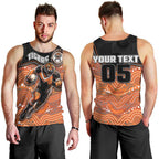 Custom Tigers Men Tank Top Warrior Mascot With Aboriginal Indigenous