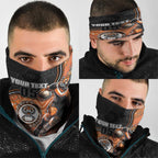 Custom Tigers Neck Gaiter Warrior Mascot With Aboriginal Indigenous