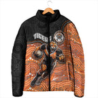 Custom Tigers Padded Jacket Warrior Mascot With Aboriginal Indigenous