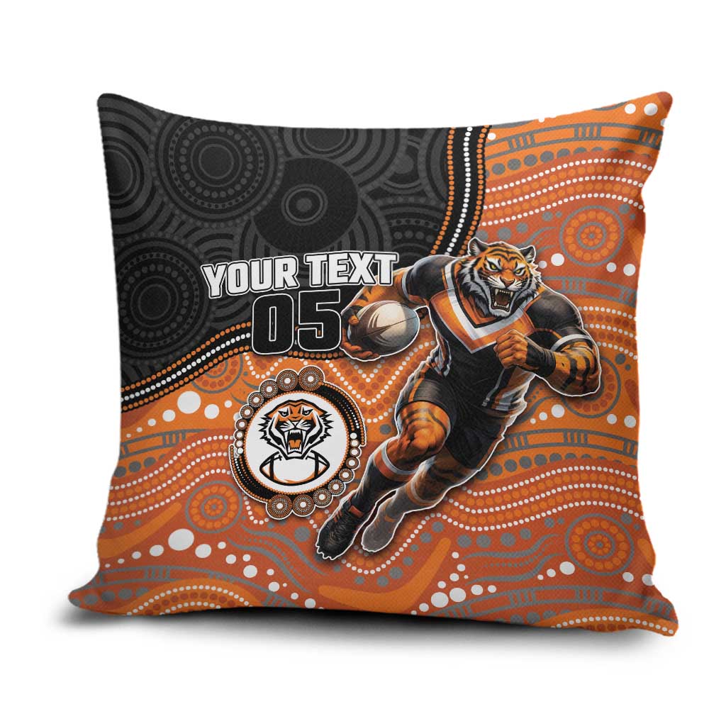 Custom Tigers Pillow Cover Warrior Mascot With Aboriginal Indigenous
