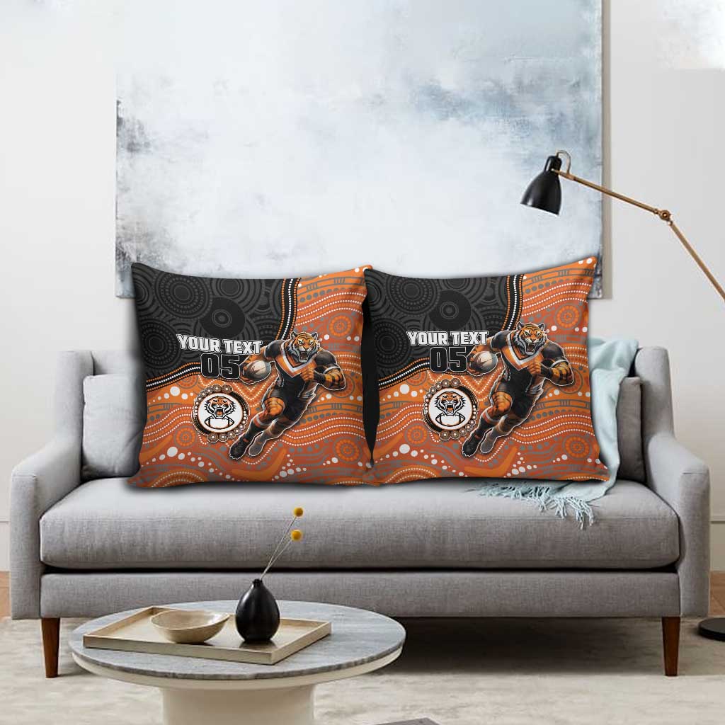 Custom Tigers Pillow Cover Warrior Mascot With Aboriginal Indigenous