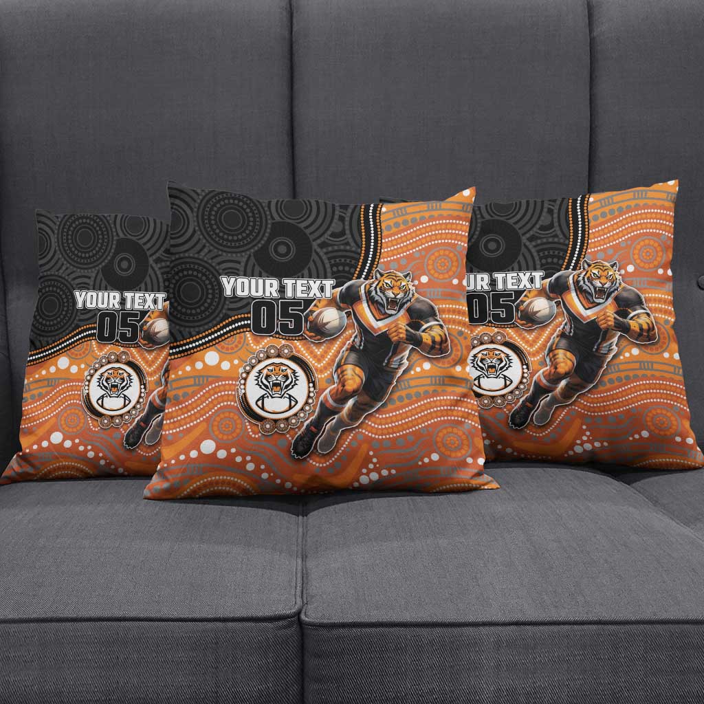 Custom Tigers Pillow Cover Warrior Mascot With Aboriginal Indigenous