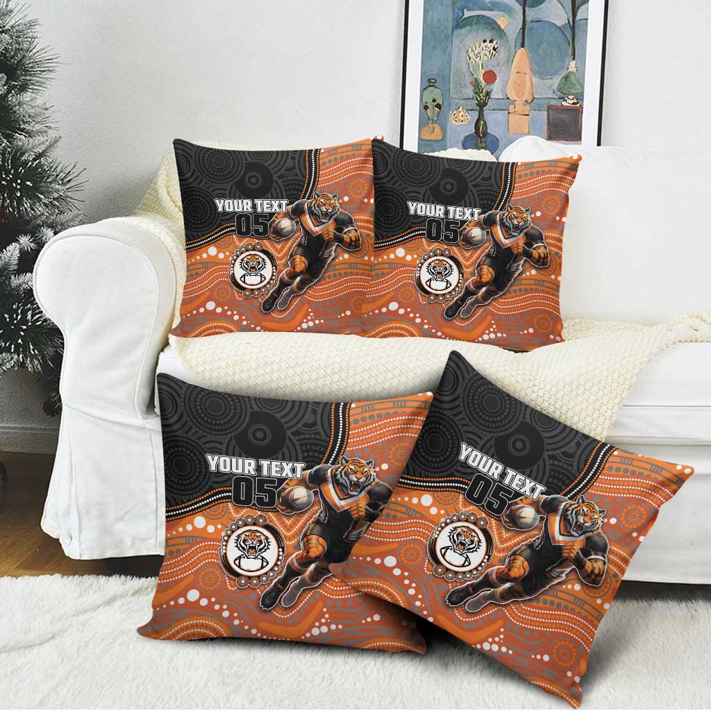 Custom Tigers Pillow Cover Warrior Mascot With Aboriginal Indigenous