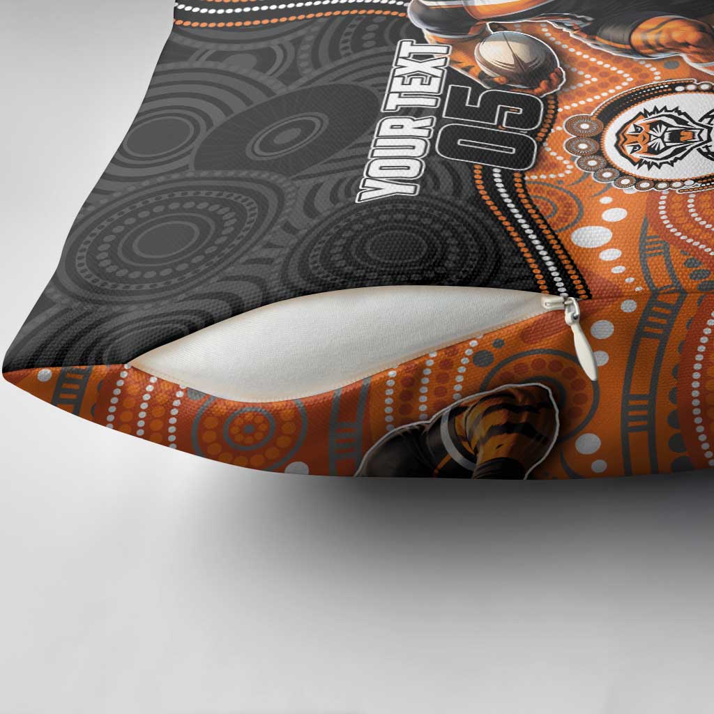 Custom Tigers Pillow Cover Warrior Mascot With Aboriginal Indigenous