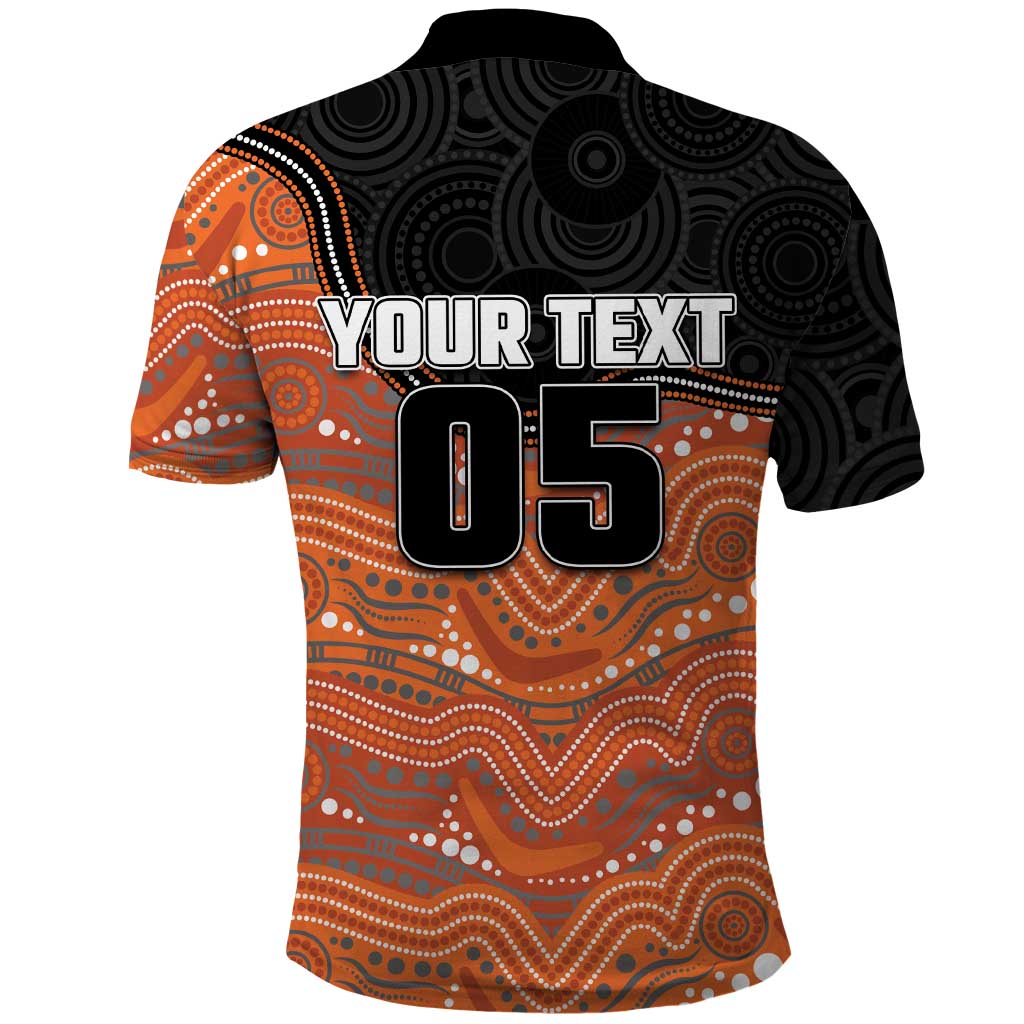 Custom Tigers Polo Shirt Warrior Mascot With Aboriginal Indigenous