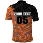 Custom Tigers Polo Shirt Warrior Mascot With Aboriginal Indigenous
