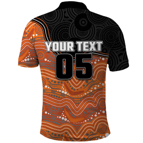 Custom Tigers Polo Shirt Warrior Mascot With Aboriginal Indigenous