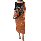 Custom Tigers Puletasi Warrior Mascot With Aboriginal Indigenous
