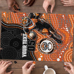 Custom Tigers Puzzle Warrior Mascot With Aboriginal Indigenous