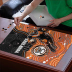 Custom Tigers Puzzle Warrior Mascot With Aboriginal Indigenous