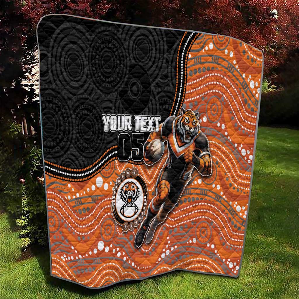 Custom Tigers Quilt Warrior Mascot With Aboriginal Indigenous