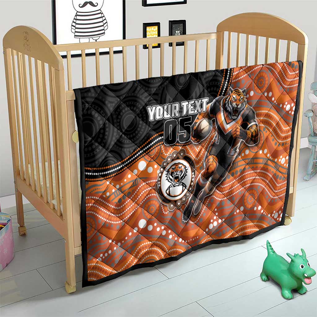 Custom Tigers Quilt Warrior Mascot With Aboriginal Indigenous