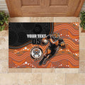 Custom Tigers Rubber Doormat Warrior Mascot With Aboriginal Indigenous