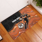 Custom Tigers Rubber Doormat Warrior Mascot With Aboriginal Indigenous