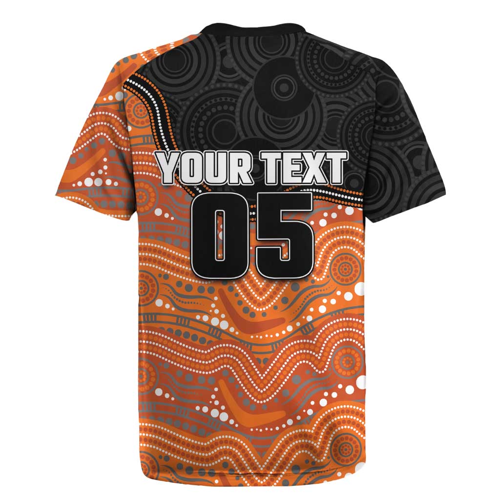 Custom Tigers Rugby Jersey Warrior Mascot With Aboriginal Indigenous