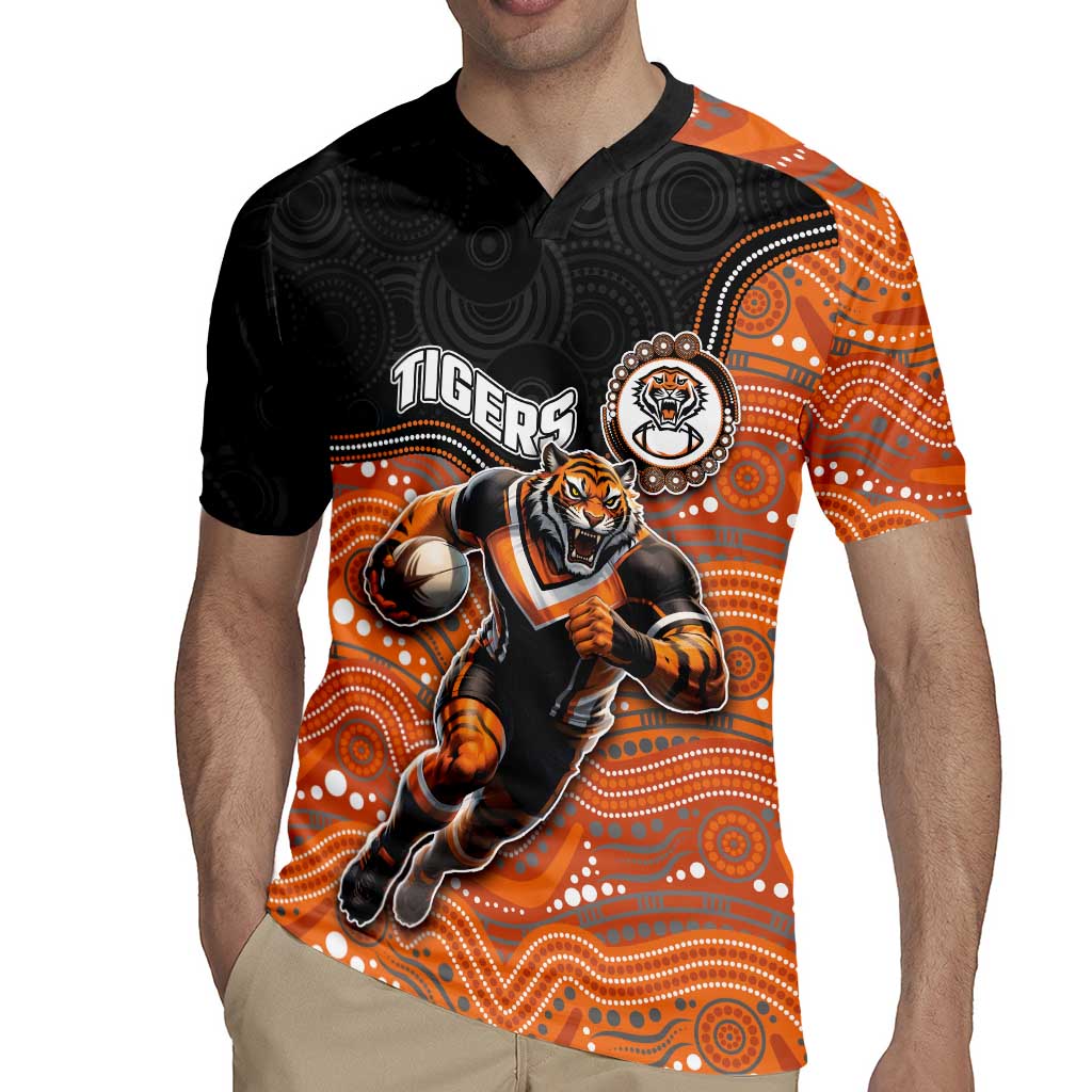 Custom Tigers Rugby Jersey Warrior Mascot With Aboriginal Indigenous