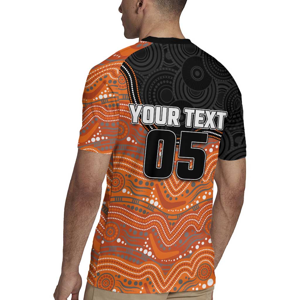 Custom Tigers Rugby Jersey Warrior Mascot With Aboriginal Indigenous