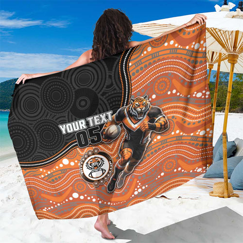 Custom Tigers Sarong Warrior Mascot With Aboriginal Indigenous
