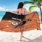 Custom Tigers Sarong Warrior Mascot With Aboriginal Indigenous